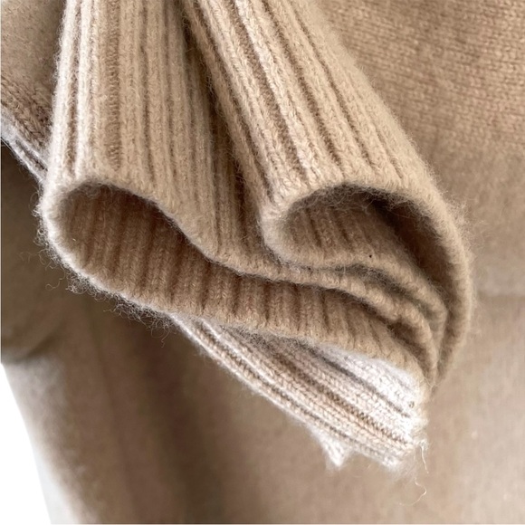 Banana Republic Beige Luna Cashmere Jumper Polo Tan Collared Sweater XL - Picture 9 of 14
